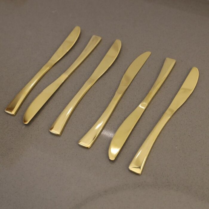 ⁦طقم سكلكين ستانلس ستيل 18/10 لون ذهبي 6 قطع⁩ - الصورة ⁦2⁩