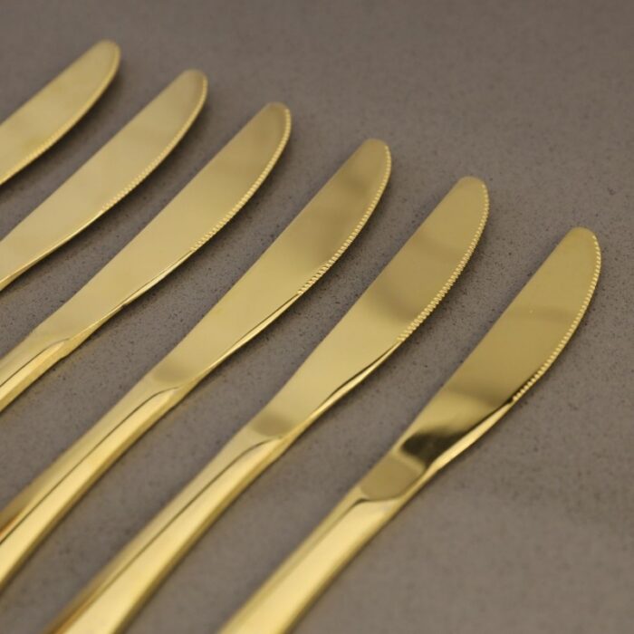 ⁦طقم سكلكين ستانلس ستيل 18/10 لون ذهبي 6 قطع⁩ - الصورة ⁦3⁩