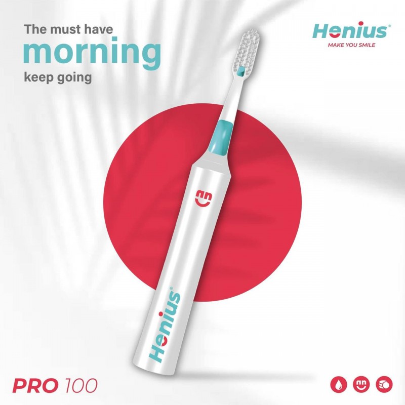 103378827_67de1758eb89b فرشاة أسنان مع مخزن لمعجون الاسنان من Henius لون أبيض وأزرق - الصورة 1