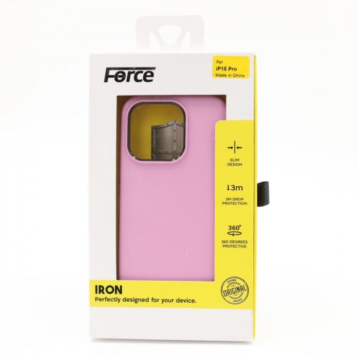 ⁦Force Iron Defender phone cover iPhone 15 Pro - PINK⁩ - الصورة ⁦2⁩