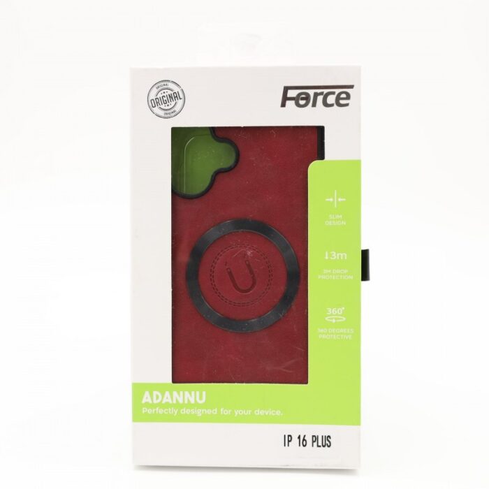 ⁦Force ADANNU Defender phone cover iPhone 16 Plus - Maroon⁩ - الصورة ⁦2⁩