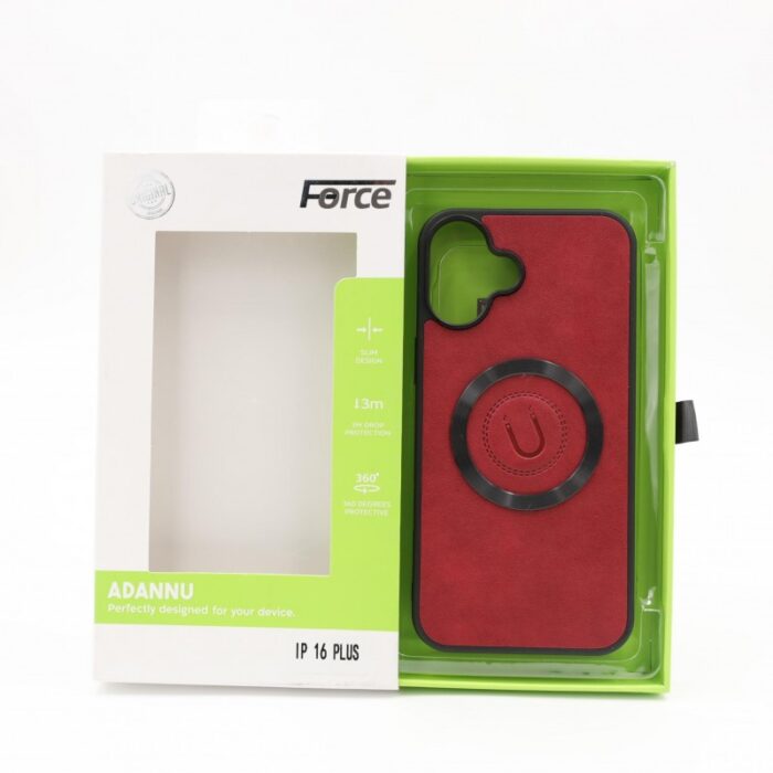 ⁦Force ADANNU Defender phone cover iPhone 16 Plus - Maroon⁩ - الصورة ⁦3⁩