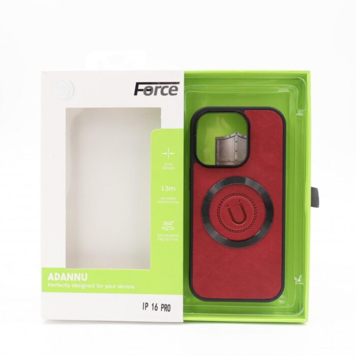 ⁦Force ADANNU Defender phone cover iPhone 16 Pro- Maroon⁩ - الصورة ⁦3⁩