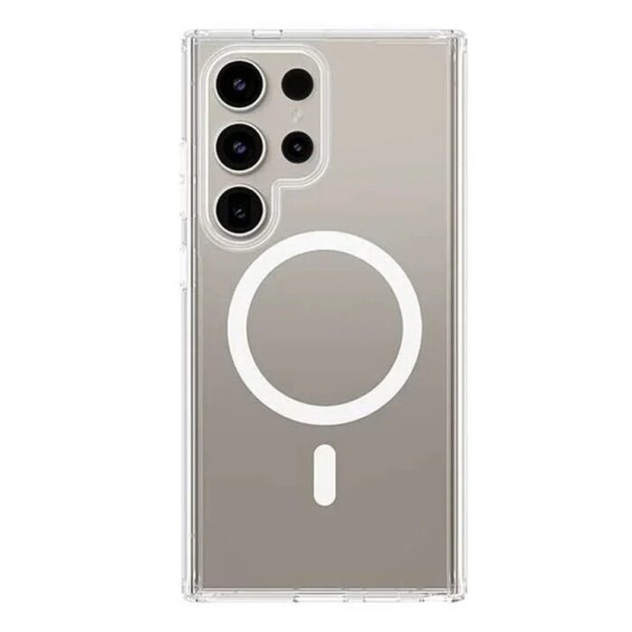 ⁦كفر حماية شفاف ماج سيف يدعم الشحن اللاسلكي سامسونغ اس 23 ألترا⁩ - الصورة ⁦2⁩