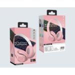 سماعة لاسلكية ST95  لون زهري تدعم ذاكرة خارجية Wireless Earphone