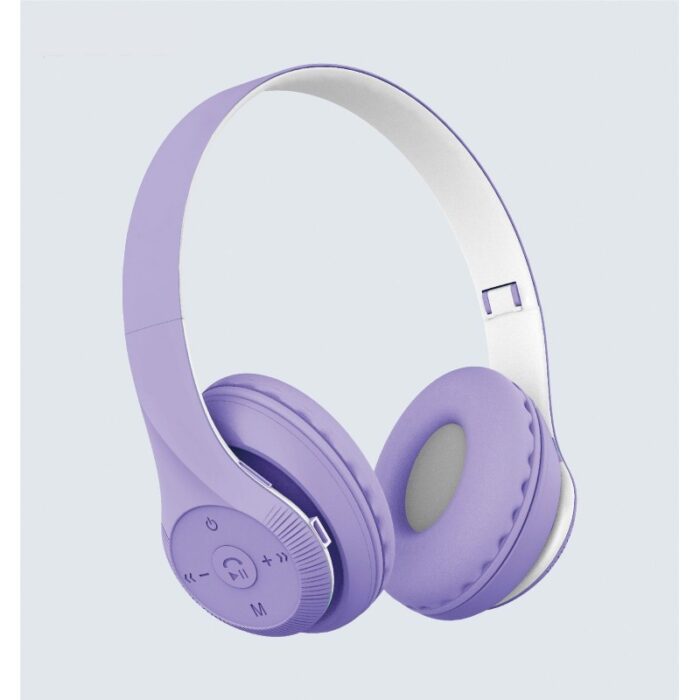 ⁦سماعة لاسلكية ST95 لون بنفسجي تدعم ذاكرة خارجية Wireless Earphone⁩ - الصورة ⁦2⁩