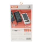 ⁦باور بانك تشحن على الطاقة الشمسية مع اربع وصلات لشحن كافة أنواع الجوالات سعة 30000 ملي أمبير ماركة urpin⁩ - الصورة ⁦2⁩