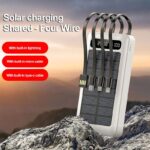 ⁦باور بانك تشحن على الطاقة الشمسية مع اربع وصلات لشحن كافة أنواع الجوالات سعة 20000 ملي أمبير ماركة urpin⁩ - الصورة ⁦2⁩