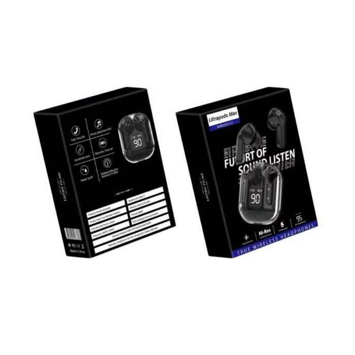 ⁦سماعة لاسلكية Ultrapods pro لون أسود⁩ - الصورة ⁦2⁩