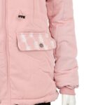 ⁦سترة بناتية مبطنة مع طاقية لون زهري فاتح⁩ - الصورة ⁦3⁩