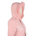 ⁦سترة بناتية مبطنة مع طاقية لون زهري فاتح⁩ - الصورة ⁦7⁩