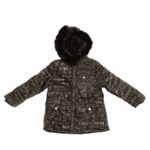 ⁦سترة بناتية مبطنة مع طاقية لون أسود⁩ - الصورة ⁦3⁩