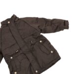 سترة للأطفال مبطنة مع طاقية لون أسود