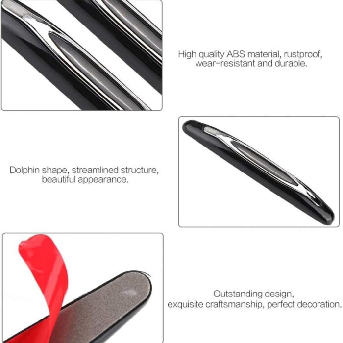 ⁦واقيات مطاطية لباب السيارة من الخدوش وامتصاص الصدمات  - مناسبة لكافة أنواع السيارات والشاحنات - لون أسود⁩ - الصورة ⁦2⁩