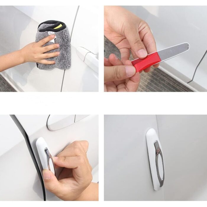 ⁦واقيات مطاطية لباب السيارة من الخدوش وامتصاص الصدمات  - مناسبة لكافة أنواع السيارات والشاحنات - لون أسود⁩ - الصورة ⁦5⁩