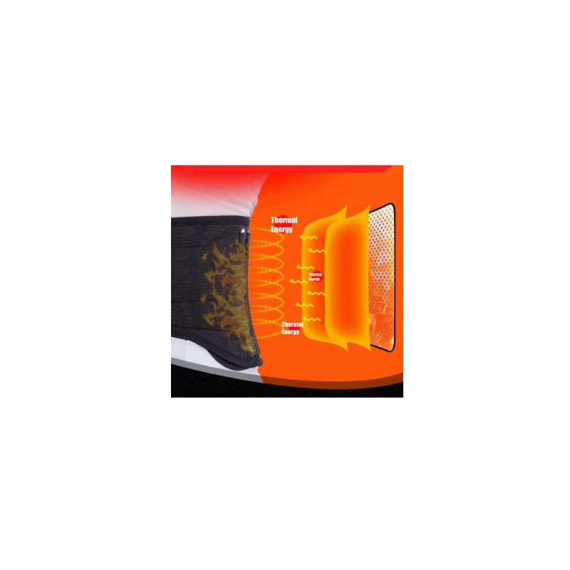 ⁦حزام خصر علاج ذاتي التسخين لدعم وتخفيف الام الظهر مع احزمة قابلة للتعديل - يدعم فقرات الظهر - مناسب للرجال والنساء - لون اسود - مقاس M⁩ - الصورة ⁦1⁩