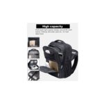 ⁦حقيبة ظهر لابتوب وللسفر - سعة كبيرة ومقاومة للماء مع منفذ شحن USB - تناسب اللابتوب  مقاس 15.6 بوصة - للرجال والنساء - لون أسود- ماركة BANGE⁩ - الصورة ⁦4⁩