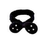 بندانة طوق شعر للنساء - للارتداء عند وضع  المكياج وغسل الوجه - لون أسود