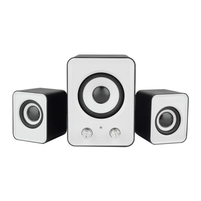 ⁦سبيكر ملتيميديا  مكبر الصوت LES202 / FT202 بحجم صغير، مشغل موسيقى محمول للكمبيوتر المكتبي - لون أسود⁩ - الصورة ⁦2⁩