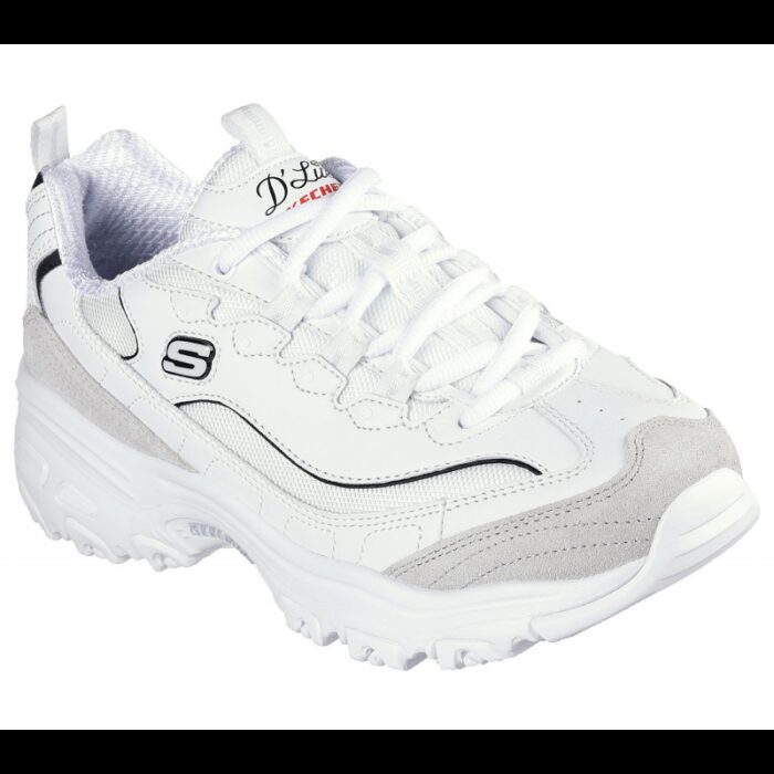 103379181_67de1a3021c07 حذاء سكيتشرز دي لايتس- نيو هييت للنساء لون أبيض-Skechers Women's D'Lites - New Heat Shoes - الصورة 1