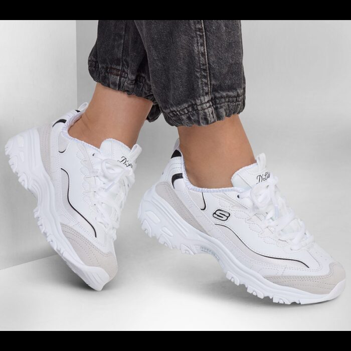 ⁦حذاء سكيتشرز دي لايتس- نيو هييت للنساء لون أبيض-Skechers Women's D'Lites - New Heat Shoes⁩ - الصورة ⁦3⁩