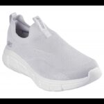 حذاء سكيتشرز بوبس سبورت بي فيلكس للرجال لون رمادي فاتح ونعل ابيض-Skechers Men's BOBS Sport B Flex - Frigid Edge Shoes