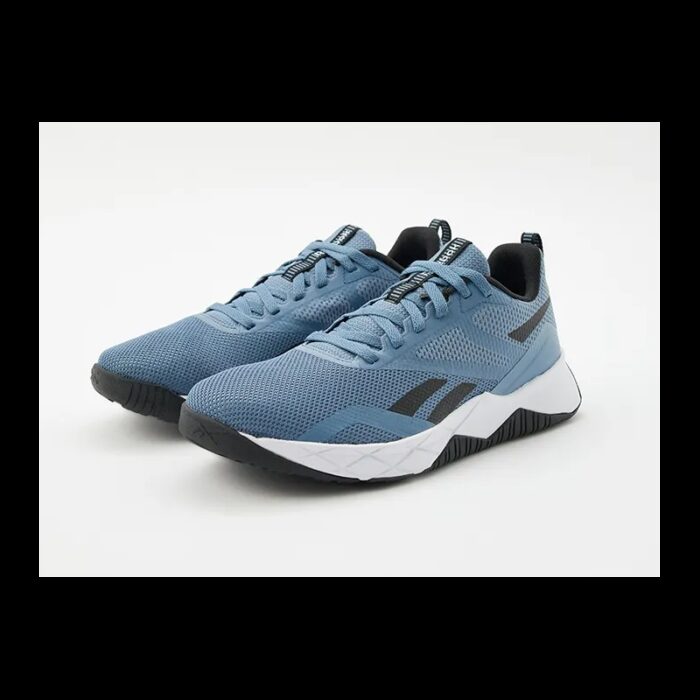 ⁦Reebok Mens' NFX Training Shoes - حذاء ريبوك ان اف اكس للرجال لون أزرق ونعل ابيض⁩ - الصورة ⁦3⁩