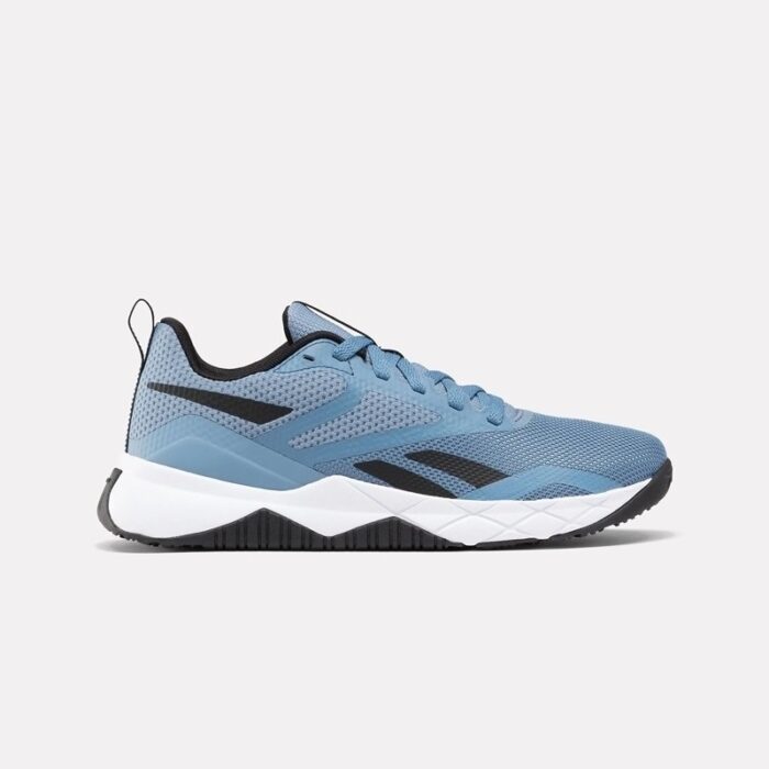 ⁦Reebok Mens' NFX Training Shoes - حذاء ريبوك ان اف اكس للرجال لون أزرق ونعل ابيض⁩ - الصورة ⁦6⁩