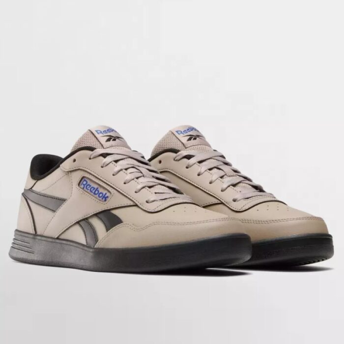 ⁦Reebok Mens' Court Advance Shoes - حذاء ريبوك كورت ادفانس للرجال لون بيج وأسود⁩ - الصورة ⁦6⁩