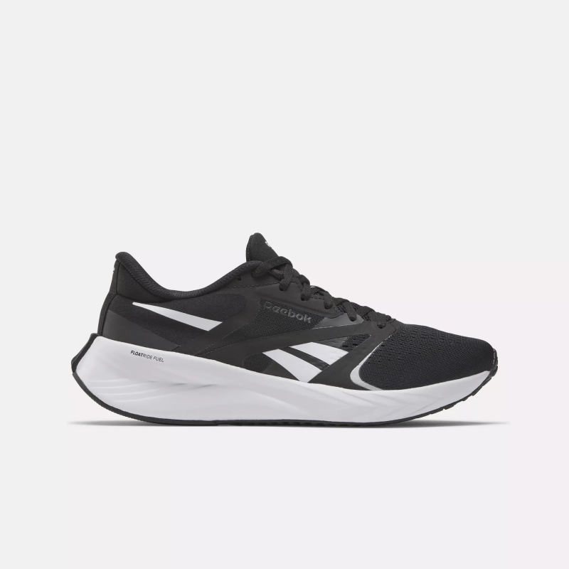 ⁦Reebok Mens' Energen Tech Plus 2 Running Shoes - حذاء ريبوك اينيرجن تيك بلس 2 للرجال لون أسود ونعل أبيض⁩ - الصورة ⁦1⁩