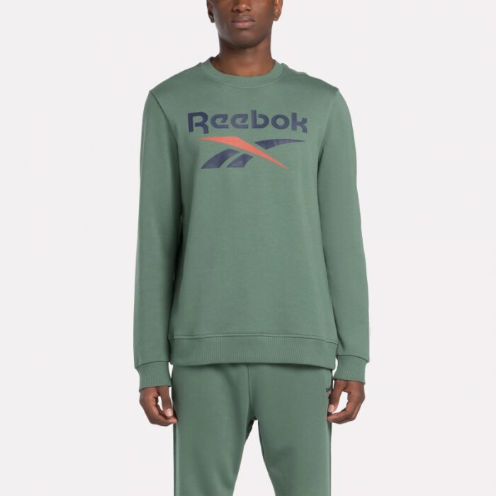 ⁦Reebok Mens' Identity Big Logo Sweatshirt-Green⁩ - الصورة ⁦2⁩