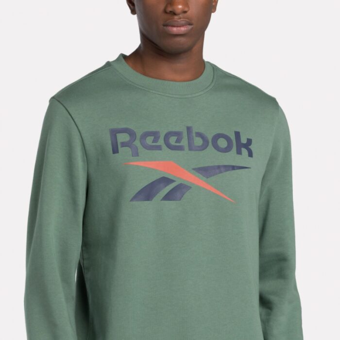 ⁦Reebok Mens' Identity Big Logo Sweatshirt-Green⁩ - الصورة ⁦4⁩