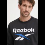 ⁦Reebok Mens' Identity Big Logo Fleece Sweatshirt-Black⁩ - الصورة ⁦4⁩
