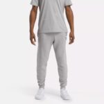 Reebok Mens' Identity Small Logo Fleece Joggers-Grey