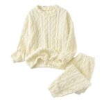 ⁦بجامة فرو للنساء لون أبيض⁩ - الصورة ⁦3⁩