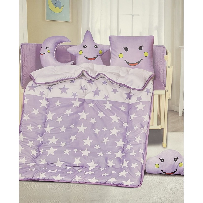 ⁦حرام للأطفال 7 قطع لون بنفسجي 100*150 سم⁩ - الصورة ⁦1⁩