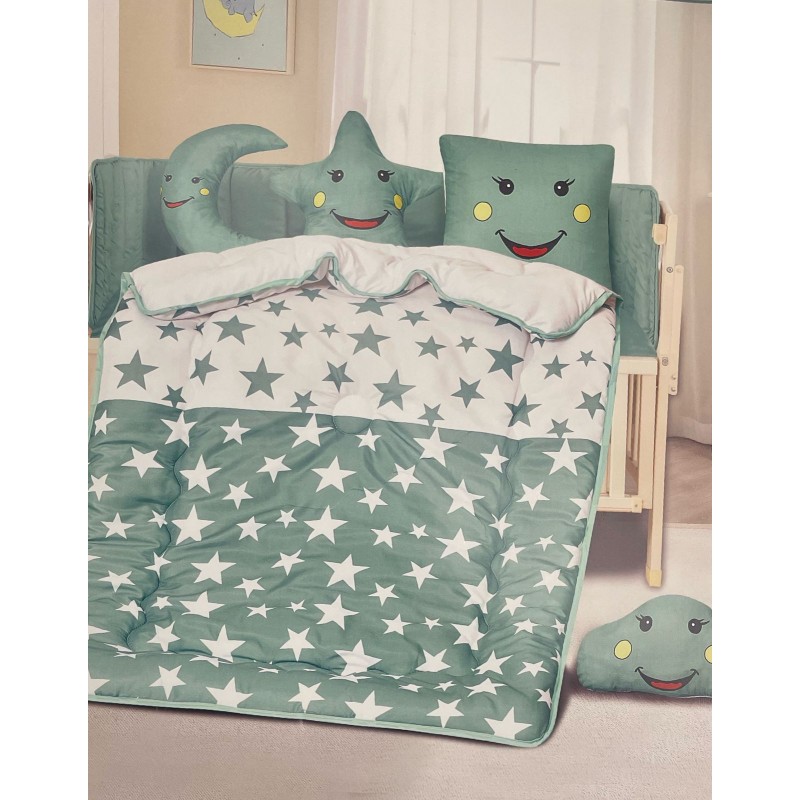 ⁦حرام للأطفال 7 قطع لون أخضر 100*150 سم⁩ - الصورة ⁦1⁩