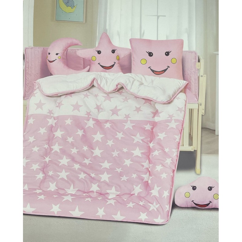 ⁦حرام للأطفال 7 قطع لون زهري فاتح 100*150 سم⁩ - الصورة ⁦1⁩