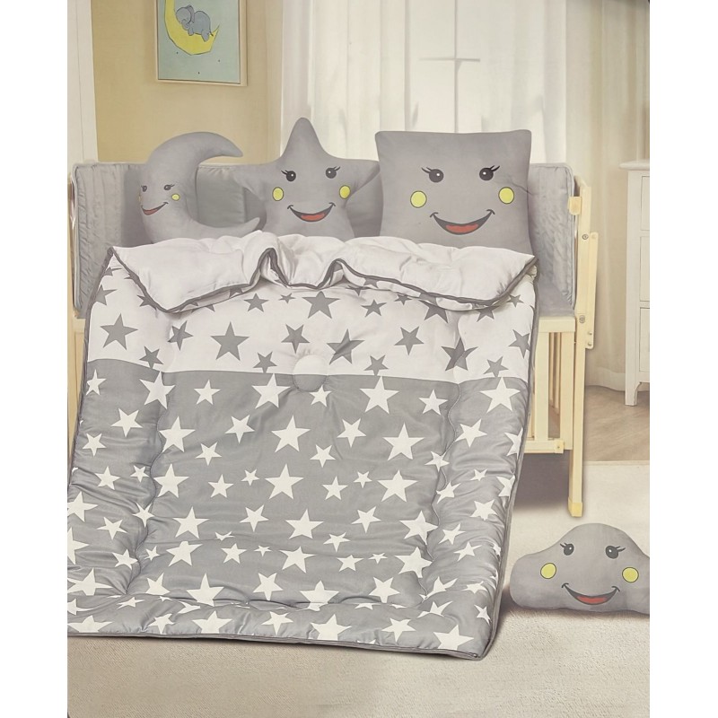 ⁦حرام للأطفال 7 قطع لون رمادي فاتح 100*150 سم⁩ - الصورة ⁦1⁩