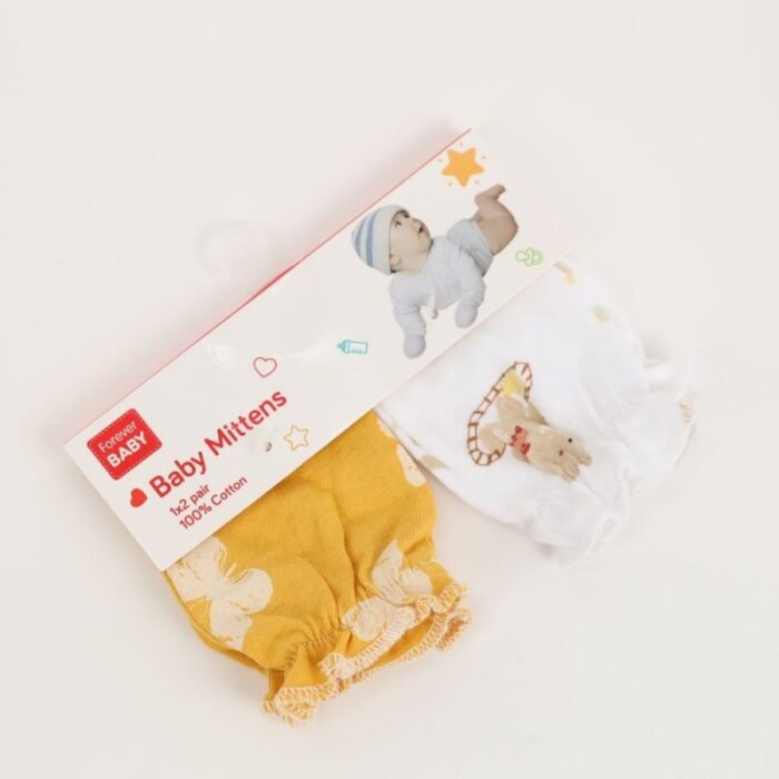 ⁦كفوف للأطفال زوجين قطن 100%⁩ - الصورة ⁦3⁩