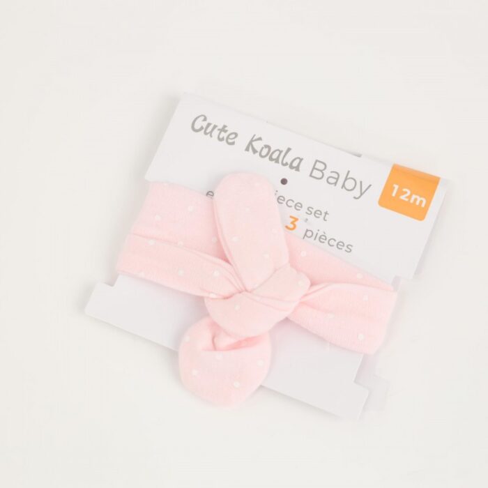 ⁦طقم 3 قطع لون بيج وزهري⁩ - الصورة ⁦2⁩