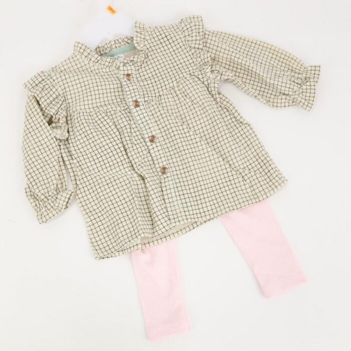 ⁦طقم 3 قطع لون بيج وزهري⁩ - الصورة ⁦3⁩