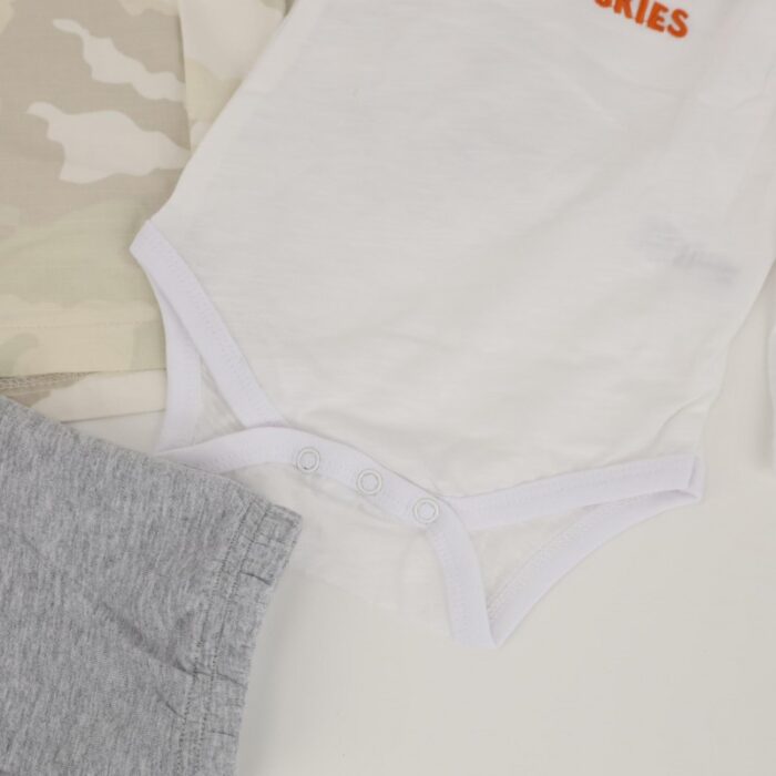 ⁦طقم 3 قطع للأطفال لون أبيض وأخضر فاتح⁩ - الصورة ⁦7⁩