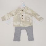 ⁦طقم 3 قطع للأطفال لون أبيض وأخضر فاتح⁩ - الصورة ⁦10⁩