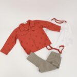 ⁦طقم 3 قطع للأطفال لون برتقالي و أخضر⁩ - الصورة ⁦5⁩