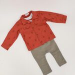 ⁦طقم 3 قطع للأطفال لون برتقالي و أخضر⁩ - الصورة ⁦9⁩