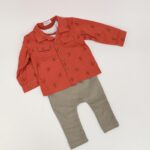 ⁦طقم 3 قطع للأطفال لون برتقالي و أخضر⁩ - الصورة ⁦10⁩