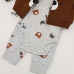 ⁦طقم 3 قطع للأطفال لون بني ورمادي⁩ - الصورة ⁦8⁩