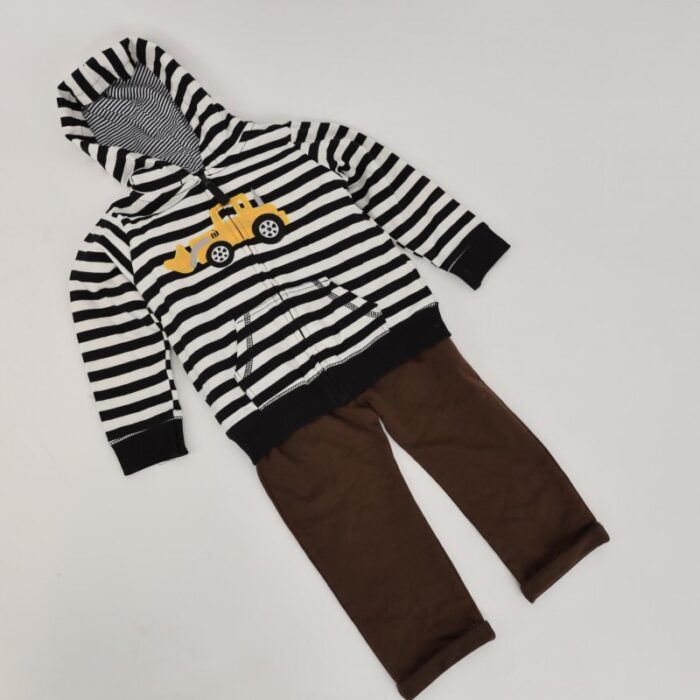 103379337_67de1ba9ee7ee طقم 3 قطع للأطفال لون أبيض وأسود وبني - الصورة 1