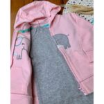 طقم 3 قطع للأطفال لون زهري و أزرق مورد